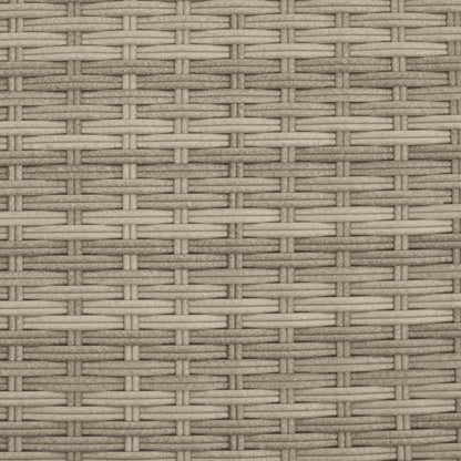 Sonnenliege mit Dach und Kissen Hellgrau Poly Rattan