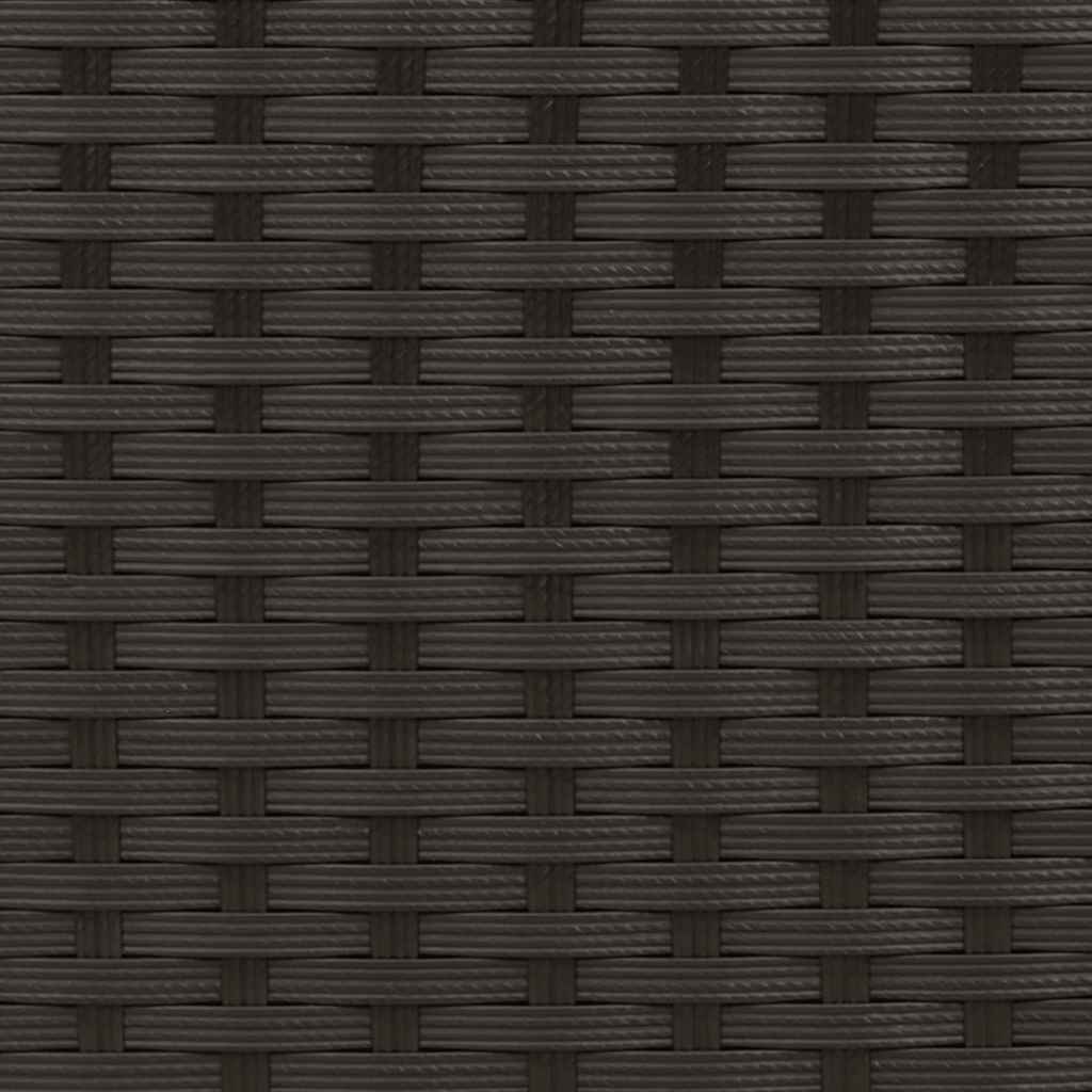 Sonnenliege mit Dach und Kissen Schwarz Poly Rattan