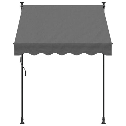 Markise Einziehbar Anthrazit 150x150 cm Stoff und Stahl