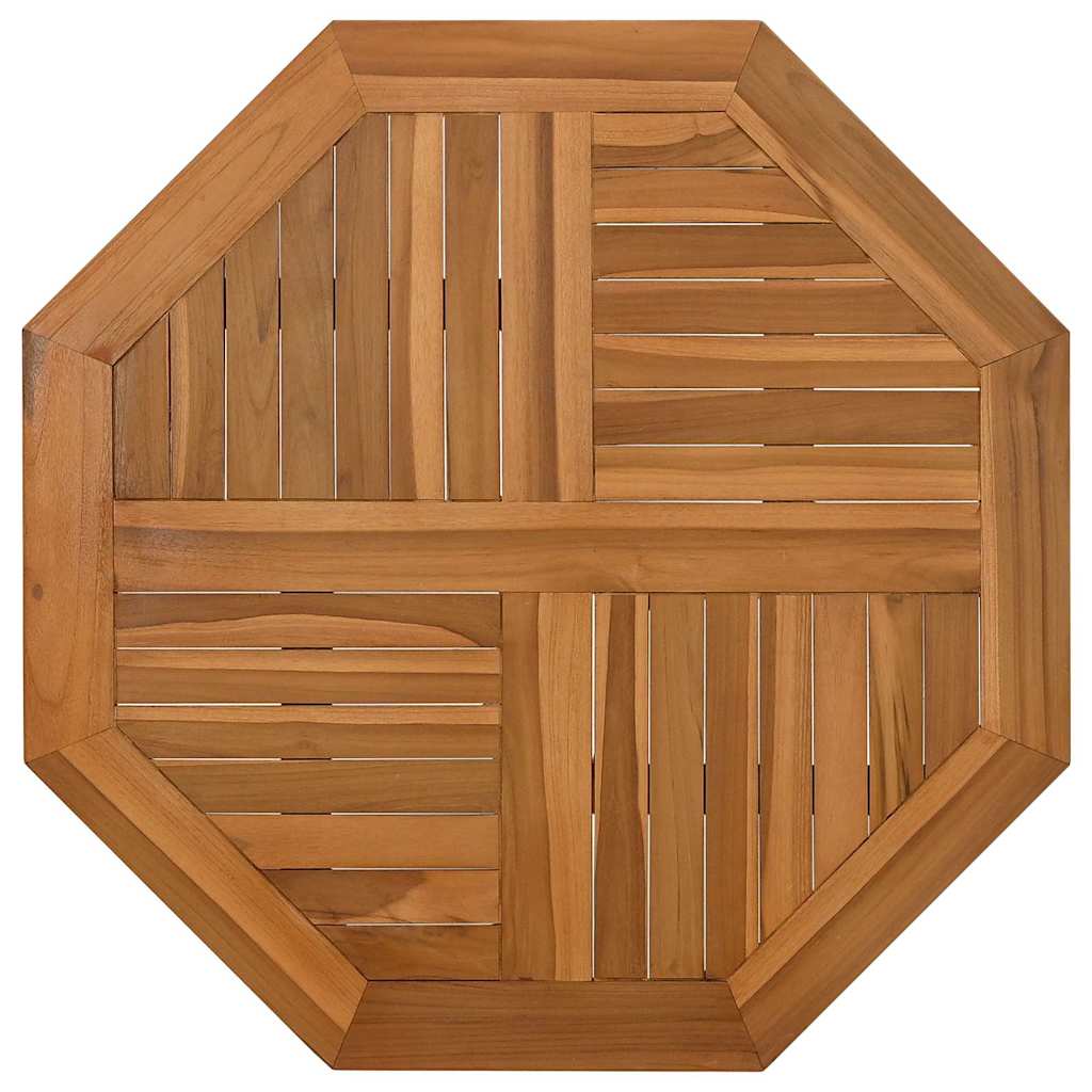 Tischplatte 80x80x2,5 cm Achteckig Massivholz Teak
