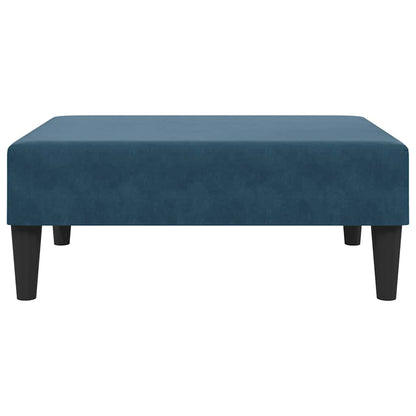 Schlafsofa 2-Sitzer mit Fußhocker Blau Samt
