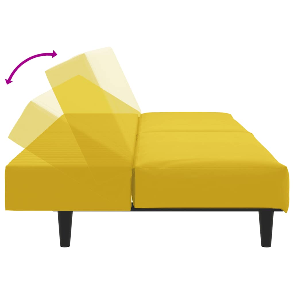 2-tlg. Sofagarnitur Gelb Samt