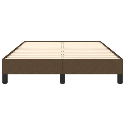 Bettgestell ohne Matratze Dunkelbraun 120x190 cm Stoff