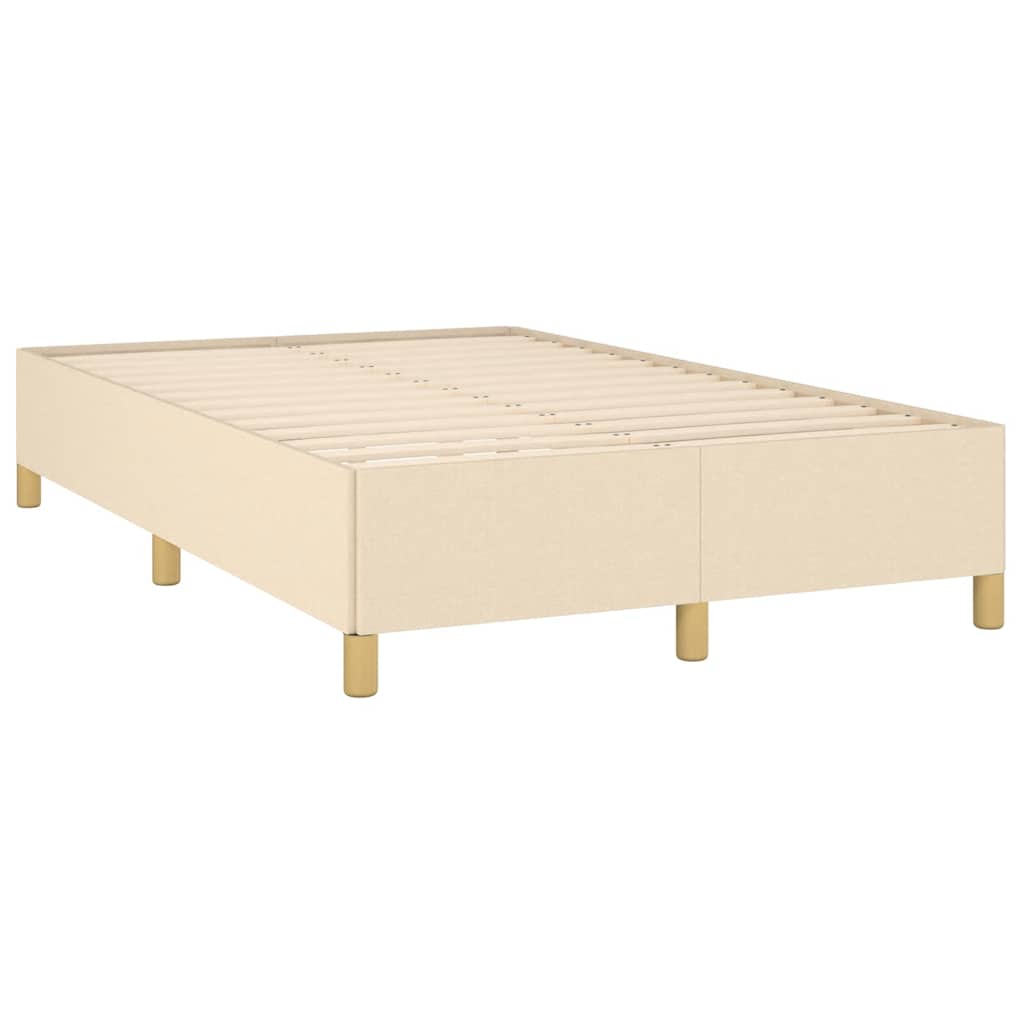 Bettgestell ohne Matratze Creme 120x190 cm Stoff