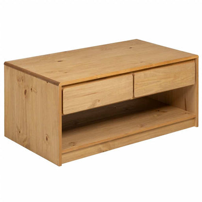 Couchtisch SAUDA Eiche-Optik 99x55x45 cm Massivholz Kiefer