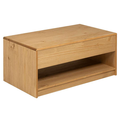 Couchtisch SAUDA Eiche-Optik 99x55x45 cm Massivholz Kiefer