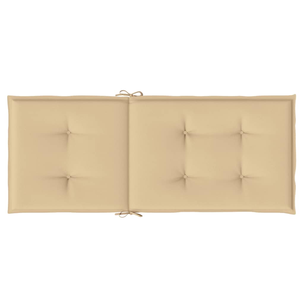 Hochlehner-Auflagen 2 Stk. Melange Beige 120x50x4 cm Stoff