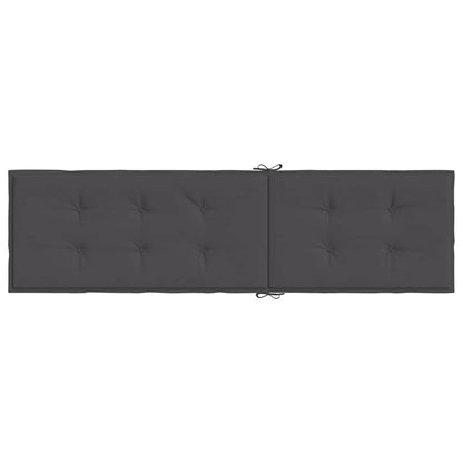 Liegestuhl-Auflage Melange Anthrazit (75+105) x 50 x 4 cm Stoff