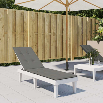 Liegestuhl-Auflage Melange Dunkelgrau (75+105) x 50 x 4 cm Stoff