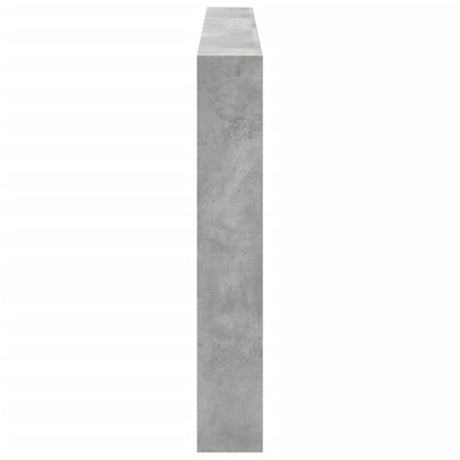 LED-Kopfteil mit Ablagen Betongrau 200x17x102 cm