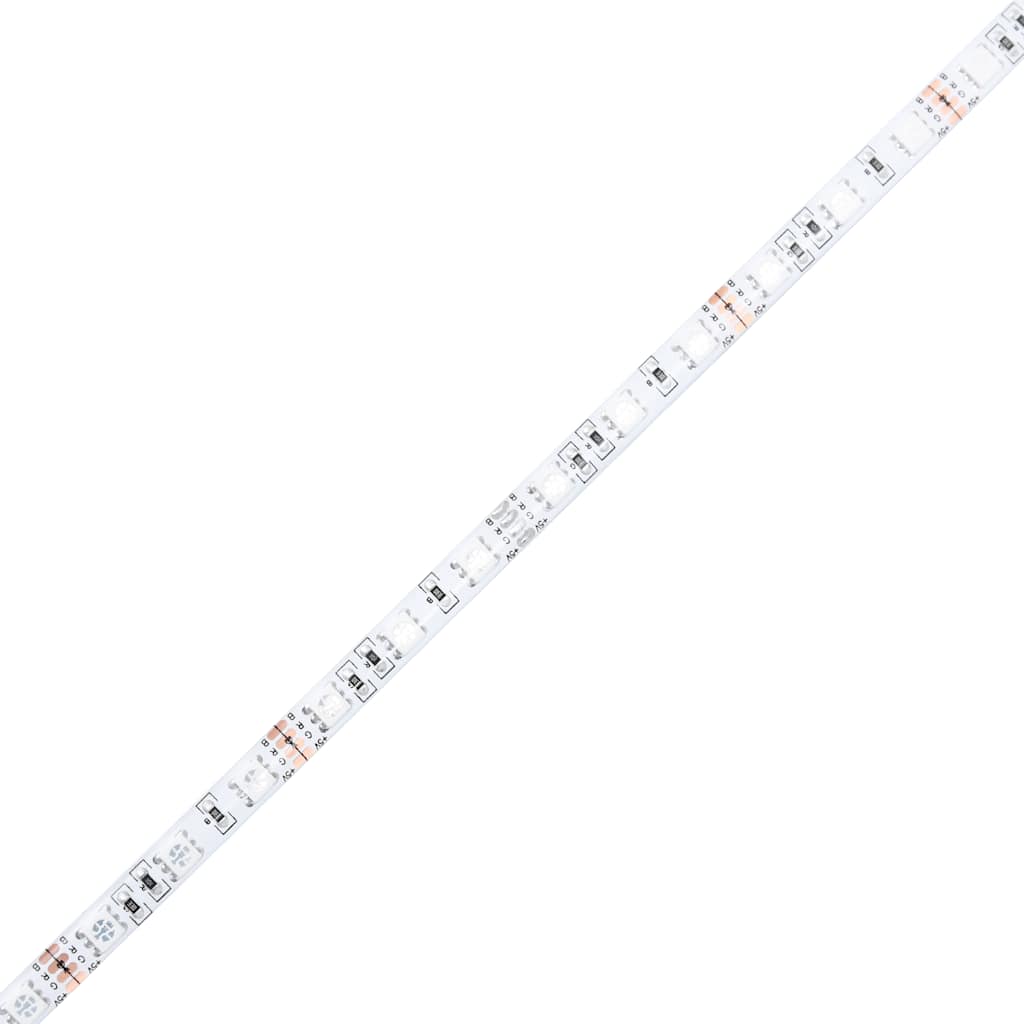 Couchtisch mit LED-Leuchten Braun Eichen-Optik 50x49x40 cm