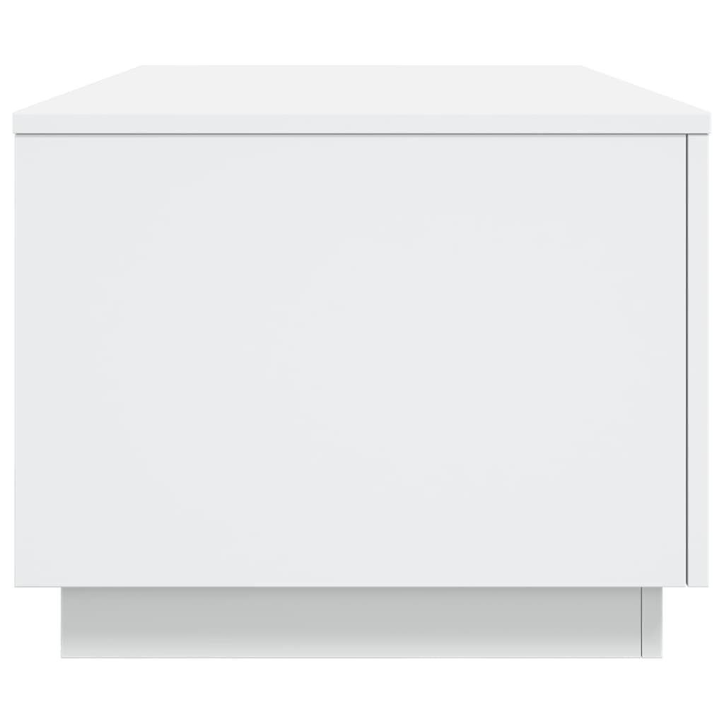 Couchtisch mit LED-Leuchten Weiß 90x50x40 cm