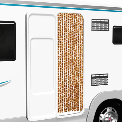 Fliegenvorhang Ocker und Weiß 56x200 cm Chenille