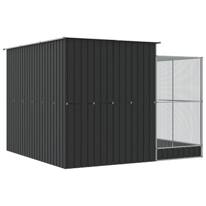 Voliere mit Erweiterung Silber 290 x 303 x 216 cm Stahl