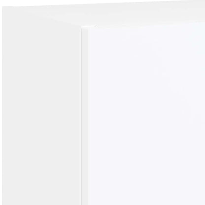 5-tlg. Wohnwand mit LED-Beleuchtung Weiß Holzwerkstoff