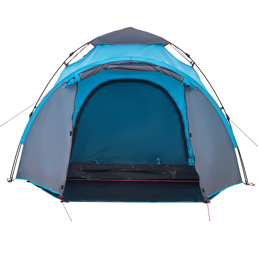 Kuppel-Campingzelt 3 Personen Blau Quick Release