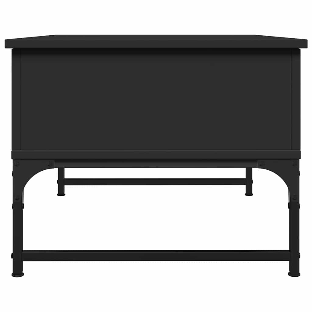 Couchtisch Schwarz 70x50x40 cm Holzwerkstoff und Metall