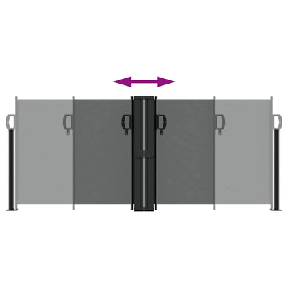 Seitenmarkise Ausziehbar Anthrazit 100x600 cm