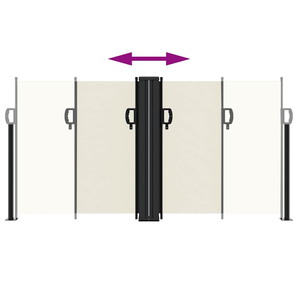 Seitenmarkise Ausziehbar Creme 120x600 cm