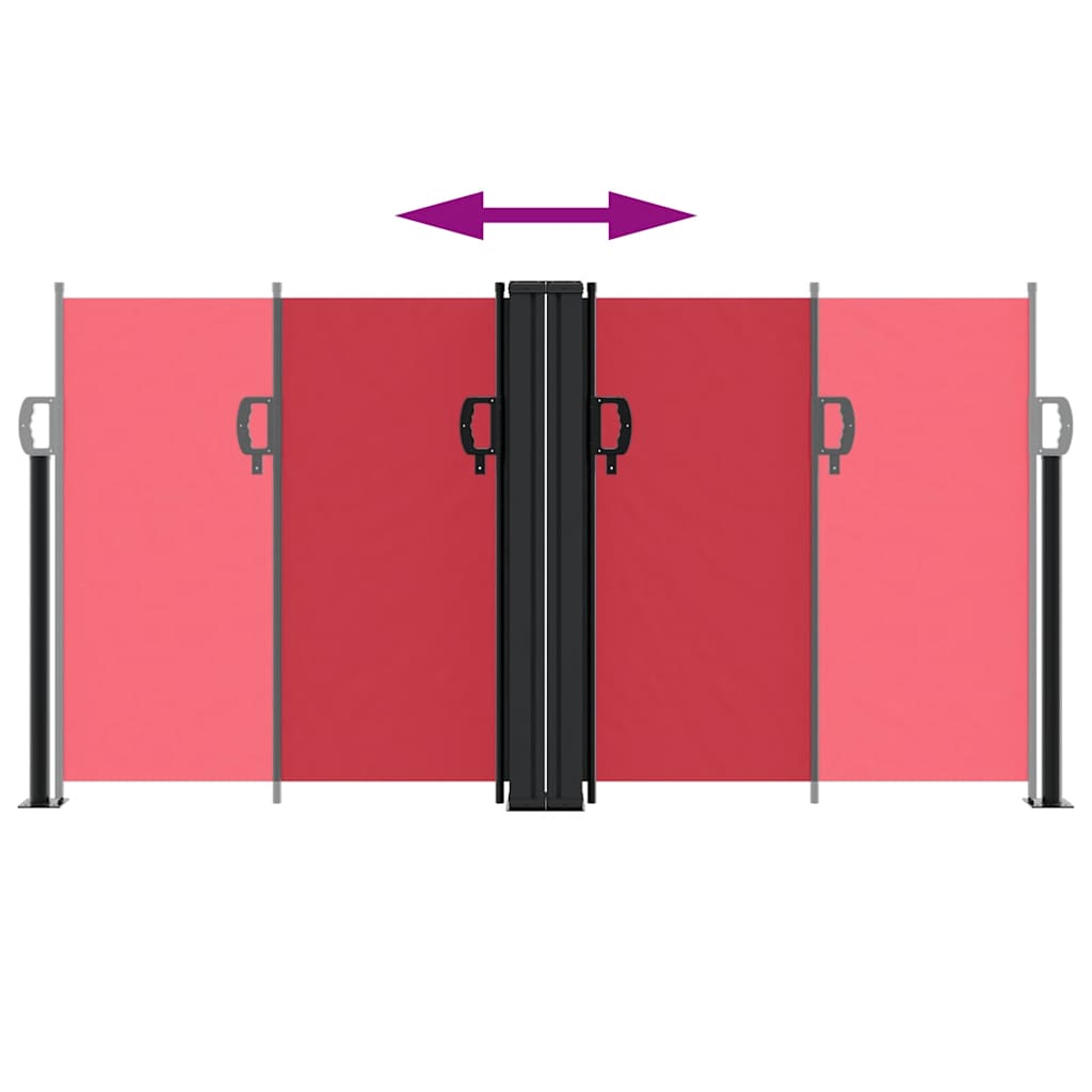 Seitenmarkise Ausziehbar Rot 120x600 cm