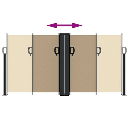 Seitenmarkise Ausziehbar Beige 120x600 cm