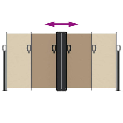 Seitenmarkise Ausziehbar Taupe 120x600 cm
