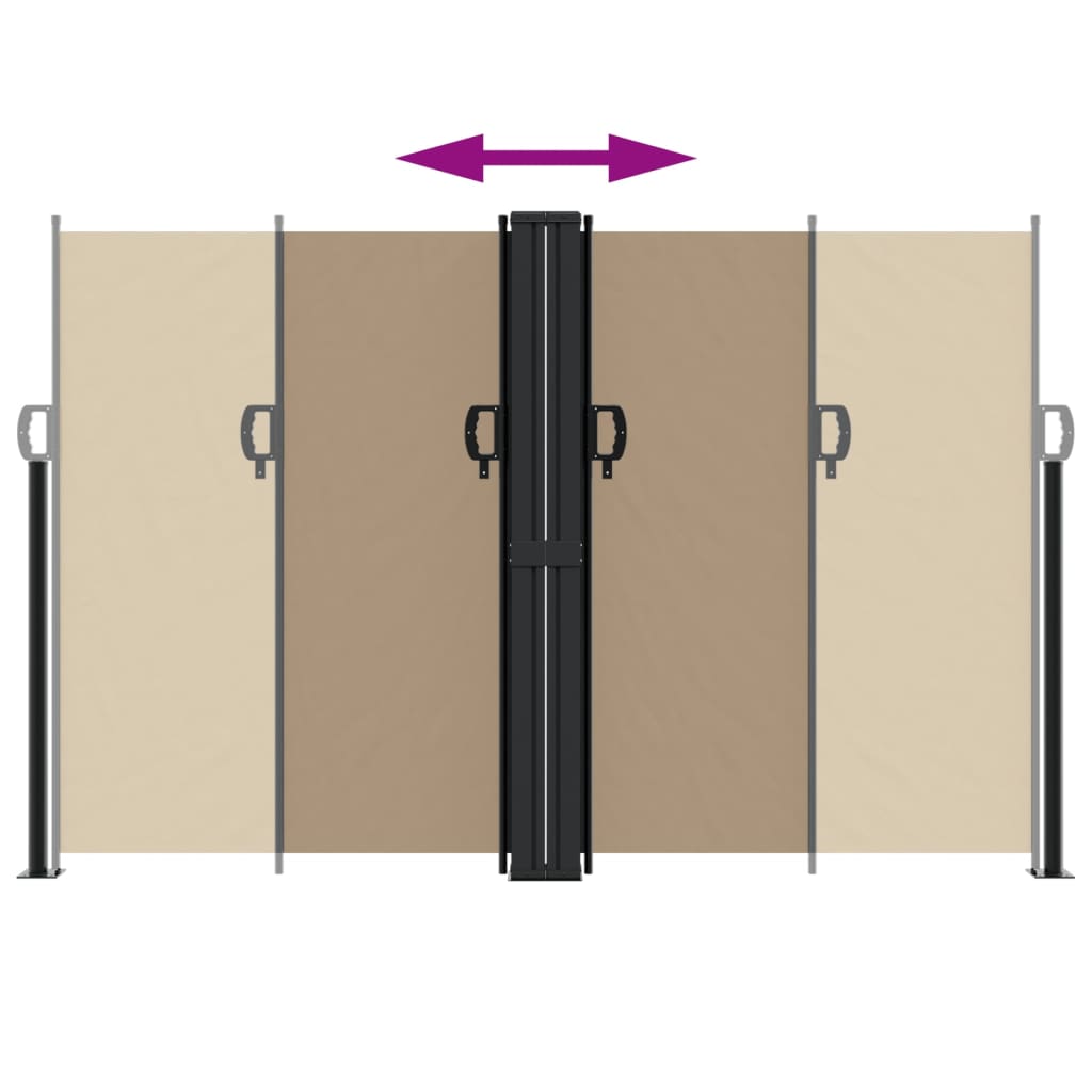 Seitenmarkise Ausziehbar Taupe 160x600 cm