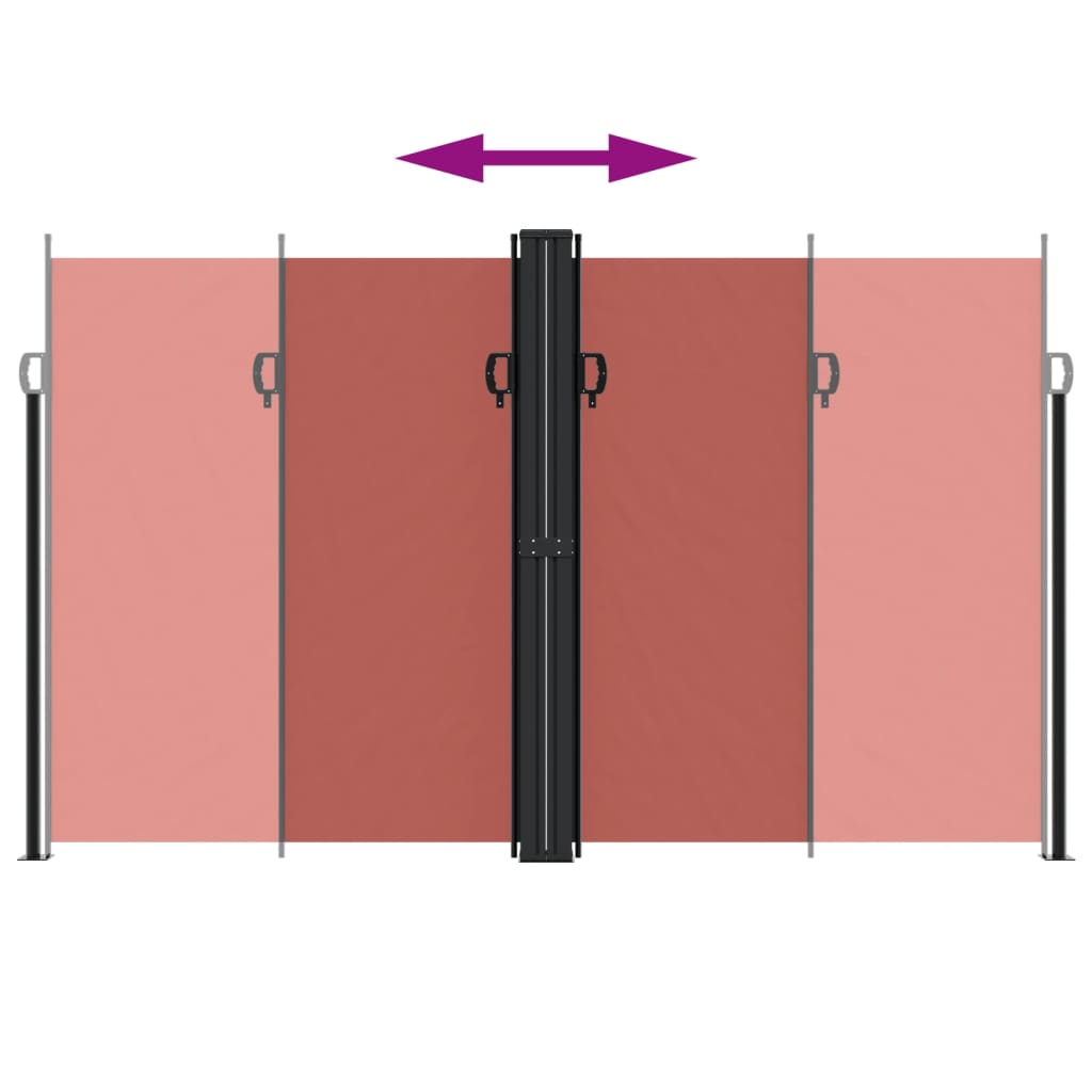 Seitenmarkise Ausziehbar Terrakottarot 200x600 cm