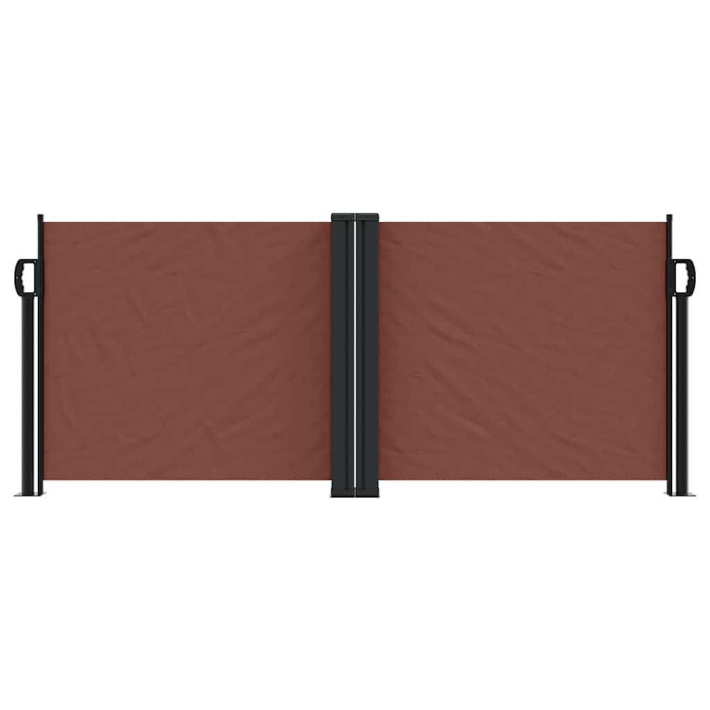 Seitenmarkise Ausziehbar Braun 100x1000 cm