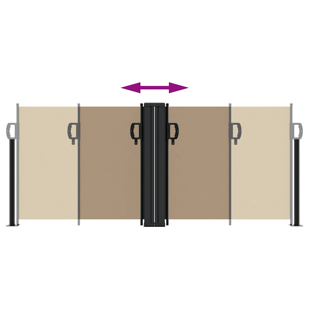 Seitenmarkise Ausziehbar Taupe 100x1000 cm