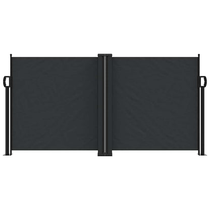 Seitenmarkise Ausziehbar Schwarz 120x1000 cm