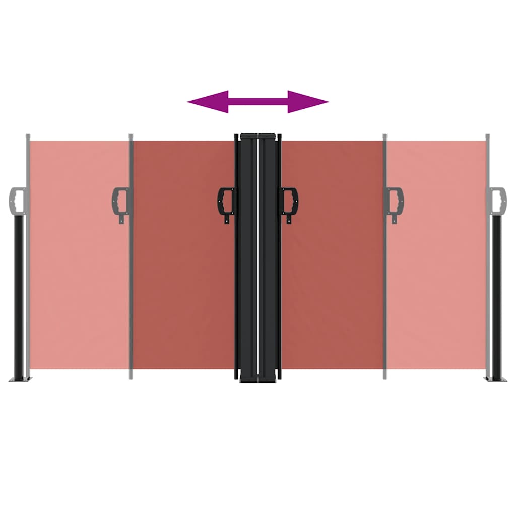 Seitenmarkise Ausziehbar Terrakottarot 120x1000 cm