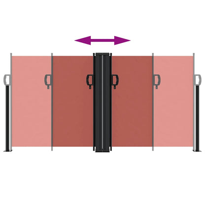 Seitenmarkise Ausziehbar Terrakottarot 120x1000 cm