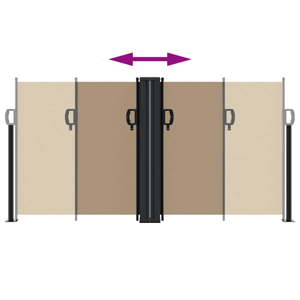 Seitenmarkise Ausziehbar Taupe 120x1000 cm