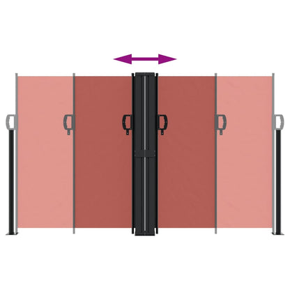 Seitenmarkise Ausziehbar Terrakottarot 140x1000 cm