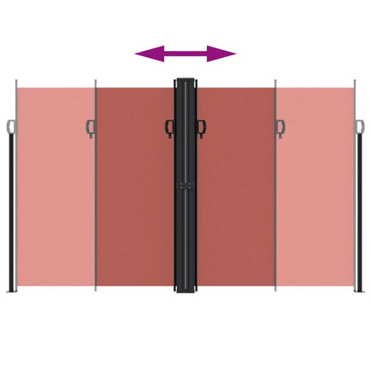 Seitenmarkise Ausziehbar Terrakottarot 200x1000 cm