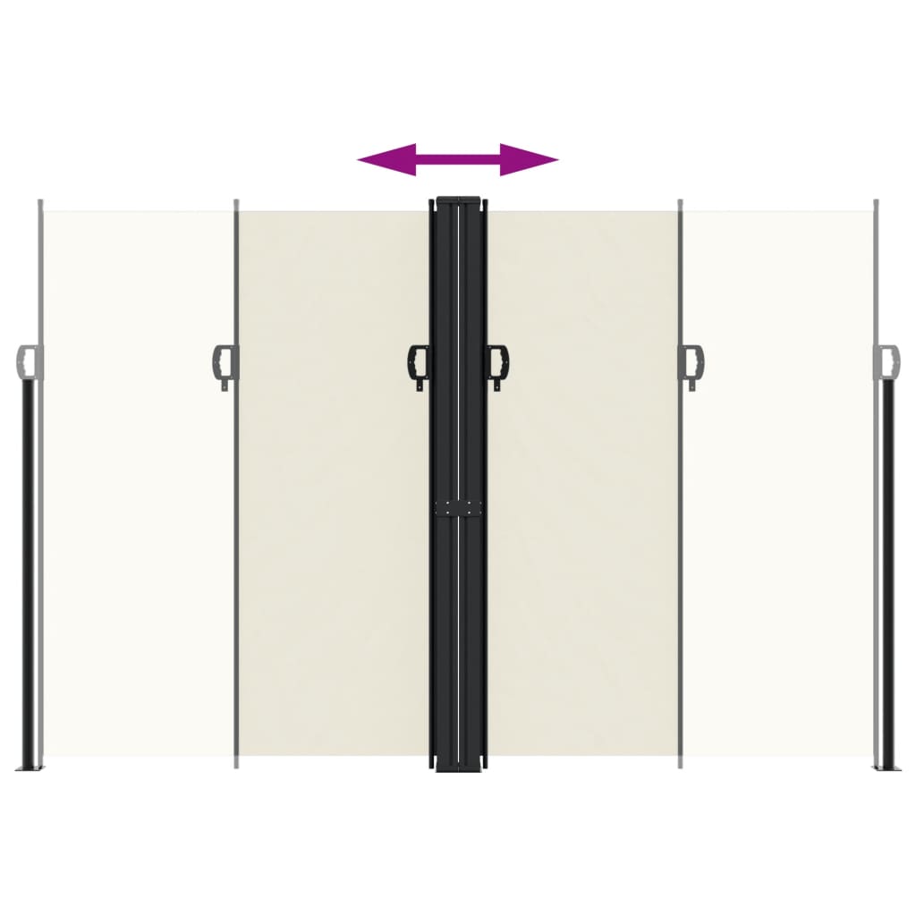 Seitenmarkise Ausziehbar Creme 220x1000 cm