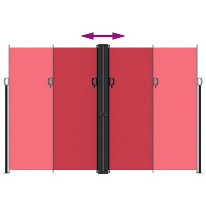 Seitenmarkise Ausziehbar Rot 220x1000 cm