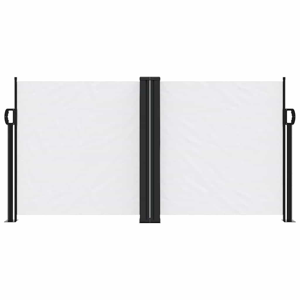 Seitenmarkise Ausziehbar Weiß 120x1200 cm