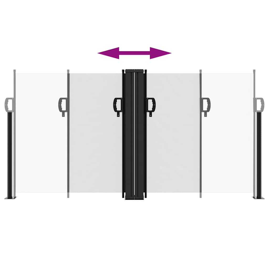 Seitenmarkise Ausziehbar Weiß 120x1200 cm