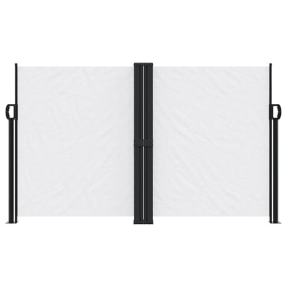 Seitenmarkise Ausziehbar Weiß 140x1200 cm