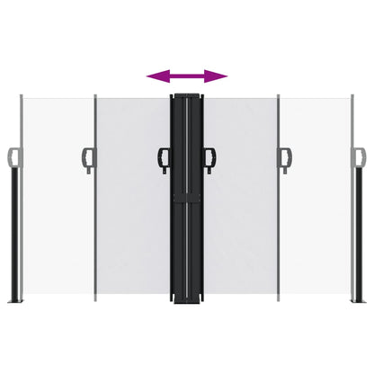 Seitenmarkise Ausziehbar Weiß 140x1200 cm