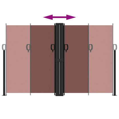 Seitenmarkise Ausziehbar Braun 160x1200 cm