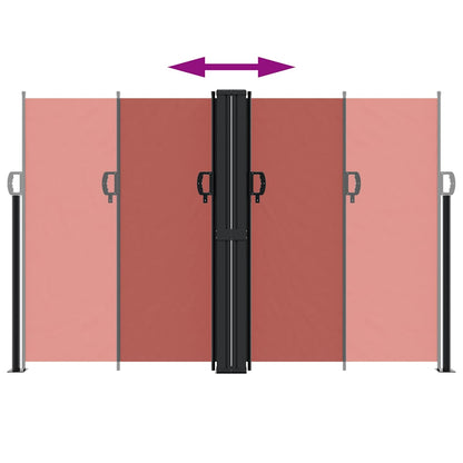 Seitenmarkise Ausziehbar Terrakottarot 160x1200 cm