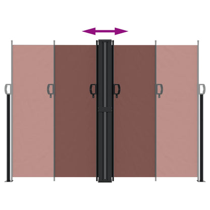 Seitenmarkise Ausziehbar Braun 180x1200 cm