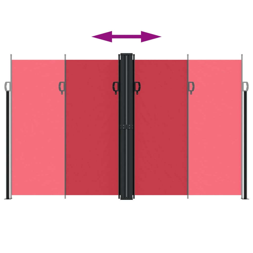 Seitenmarkise Ausziehbar Rot 200x1200 cm