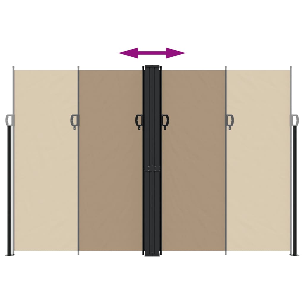 Seitenmarkise Ausziehbar Taupe 220x1200 cm