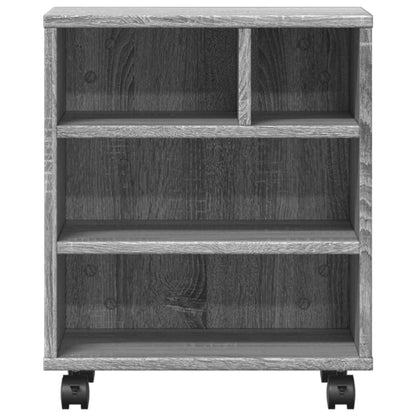 Druckerständer mit Rollen Grau Sonoma 41x32x48 cm