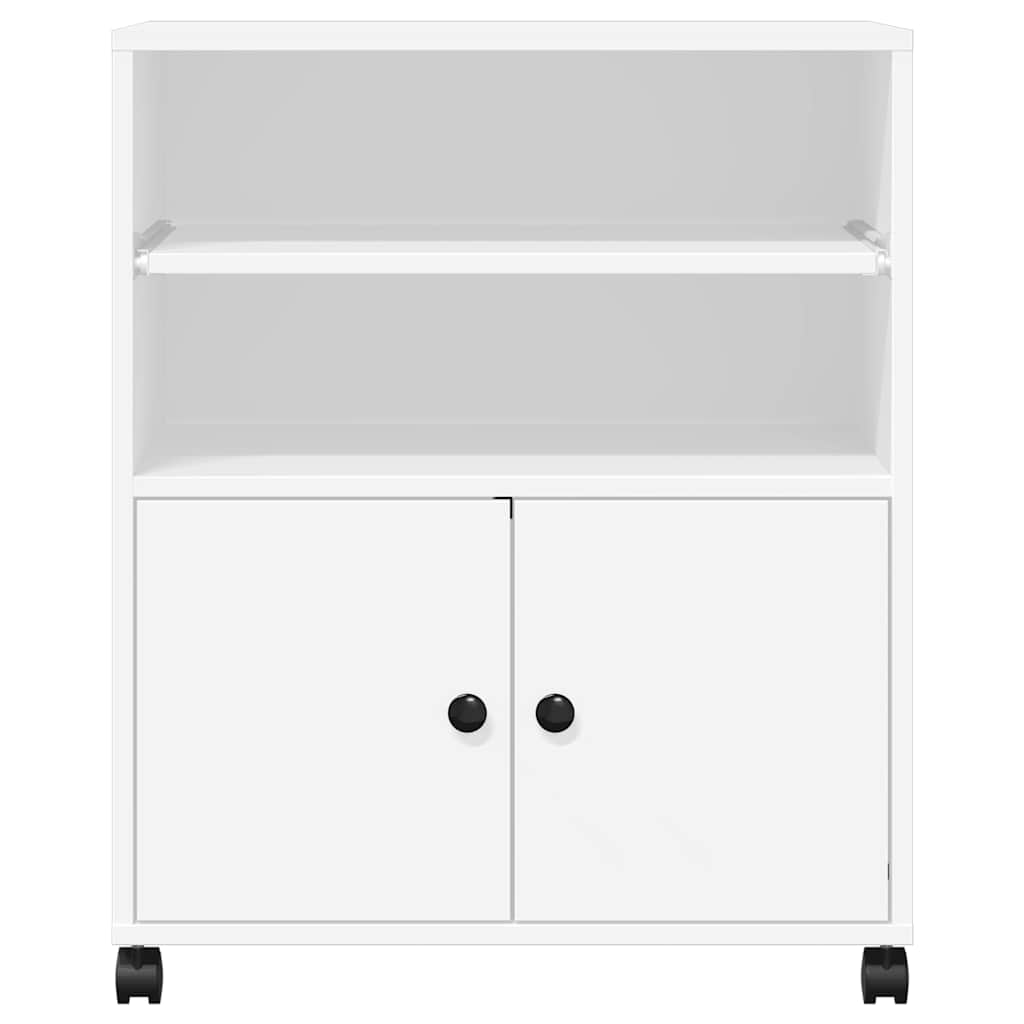 Druckerständer mit Rollen Weiß 60x48x74 cm