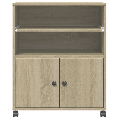 Druckerständer mit Rollen Sonoma-Eiche 60x48x74 cm